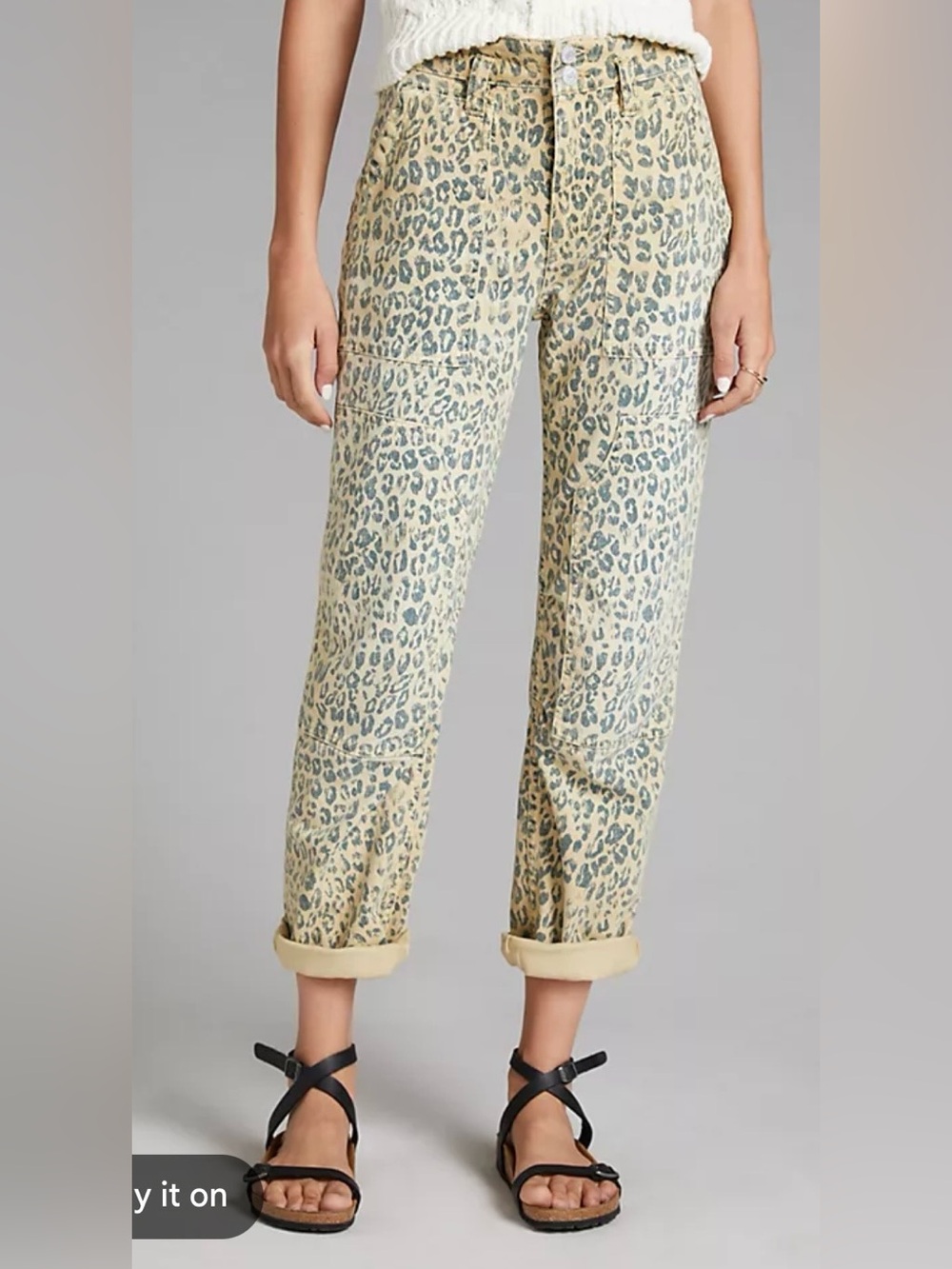 Pilcro Leopard Print Utility Pants